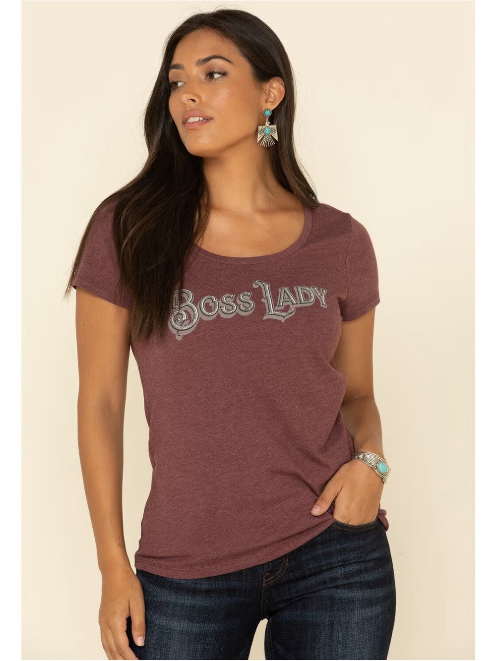 IDYLLWIND WOMEN'S BOSS LADY SHORT SLEEVE GRAPHIC TRUSTIE TEE - Large